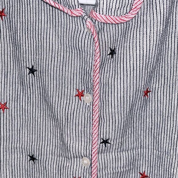 Women’s Norton McNaughton Linen Blend 4th of July button down vest size large - Picture 4 of 5